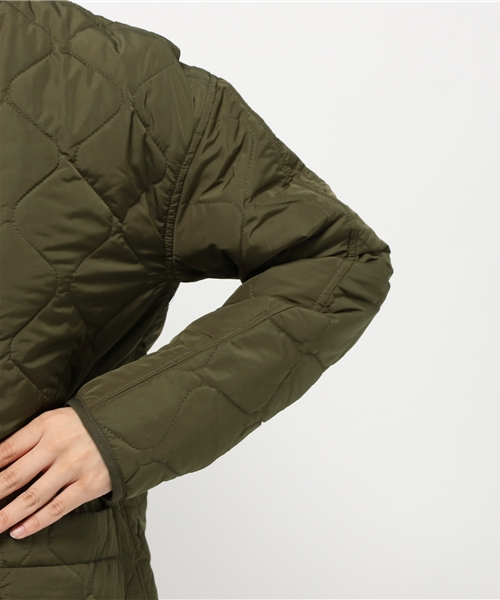 CIAOPANIC（チャオパニック）の「【Ciaopanic】　タフタキルトノーカラーJK（ミリタリージャケット・レディース・カーキ・FREE）」の6枚目の写真