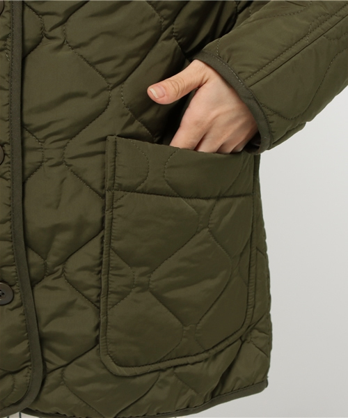 CIAOPANIC（チャオパニック）の「【Ciaopanic】　タフタキルトノーカラーJK（ミリタリージャケット・レディース・カーキ・FREE）」の7枚目の写真