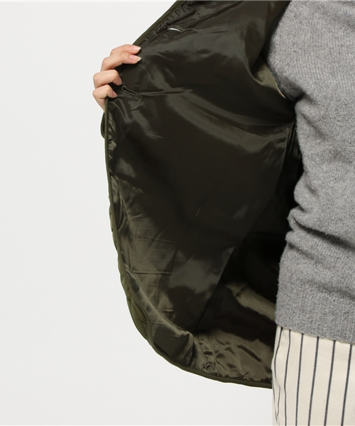 CIAOPANIC（チャオパニック）の「【Ciaopanic】　タフタキルトノーカラーJK（ミリタリージャケット・レディース・カーキ・FREE）」の9枚目の写真