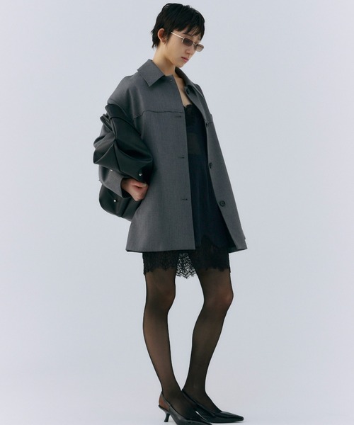 JOSE MOON（ジョゼムーン）の「SHEER TRIMMING LACE CAMISOLE/シアートリミングレースキャミソール（キャミソール・レディース・サックスブルー/ネイビー/ベージュ・FREE）」の14枚目の写真
