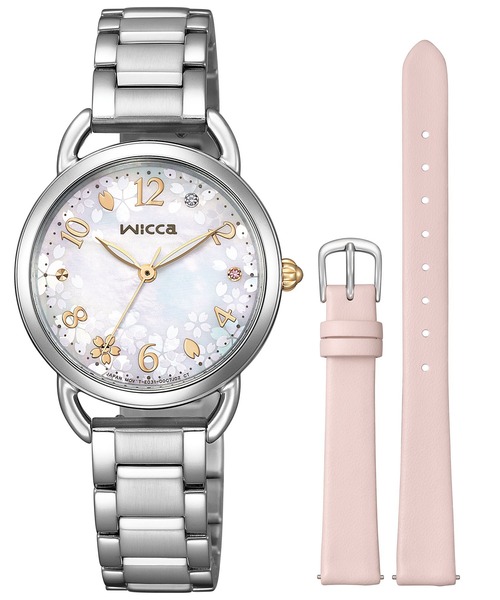 Wicca アナログ時計 セール】wicca ウィッカ ソーラーテック電波時計 ブレスライン