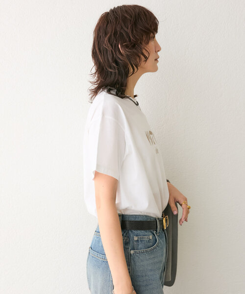 RIVE DROITE（リヴドロワ）の「【コーデのポイントに】Year Number Tee（Tシャツ/カットソー・レディース・チャコールグレー/レッド/ホワイト・FREE）」の15枚目の写真