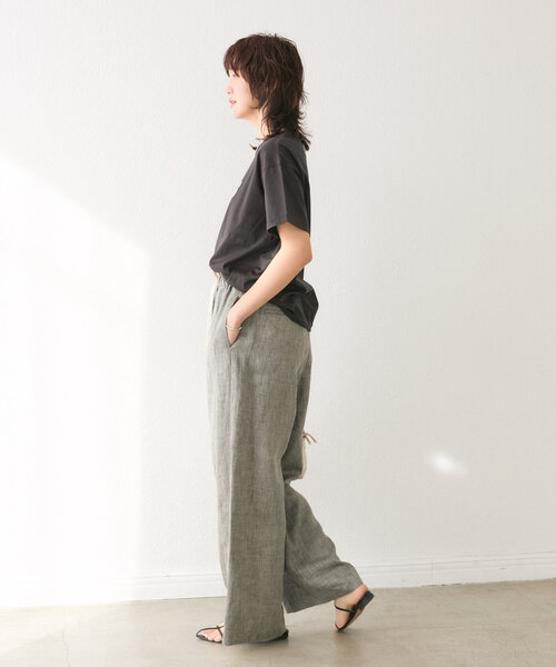 RIVE DROITE（リヴドロワ）の「【コーデのポイントに】Year Number Tee（Tシャツ/カットソー・レディース・チャコールグレー/レッド/ホワイト・FREE）」の21枚目の写真