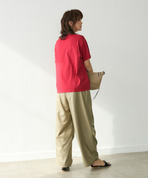 RIVE DROITE（リヴドロワ）の「【コーデのポイントに】Year Number Tee（Tシャツ/カットソー・レディース・チャコールグレー/レッド/ホワイト・FREE）」の7枚目の写真