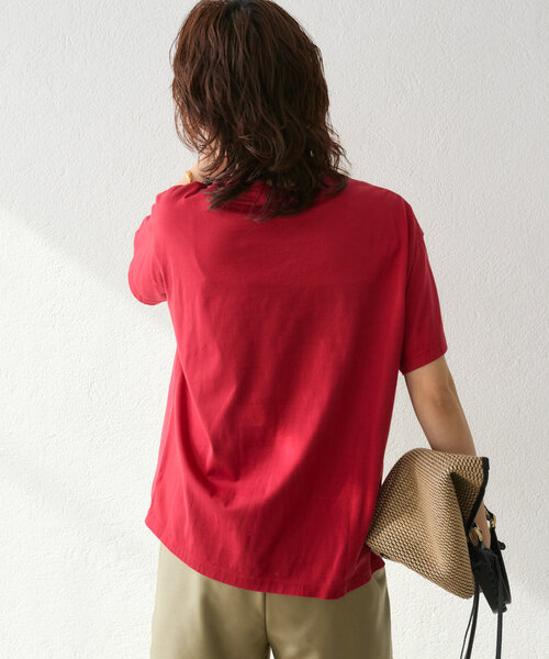 RIVE DROITE（リヴドロワ）の「【コーデのポイントに】Year Number Tee（Tシャツ/カットソー・レディース・チャコールグレー/レッド/ホワイト・FREE）」の10枚目の写真