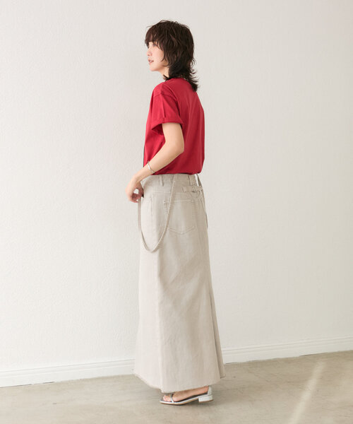 RIVE DROITE（リヴドロワ）の「【コーデのポイントに】Year Number Tee（Tシャツ/カットソー・レディース・チャコールグレー/レッド/ホワイト・FREE）」の12枚目の写真