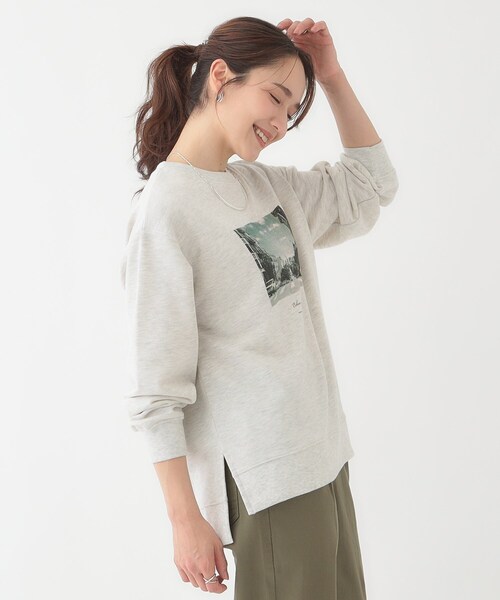 SHOO・LA・RUE(シューラルー)の「【洗える/S-LL】選べる3柄 グラフィックスウェット(Tシャツ/カットソー・レディース・グレー系1/ライトイエロー系2/ライトグレー系2/グレー系その他/ホワイト系3/ベージュ系その他5・01/02/03/04)」の14枚目の写真