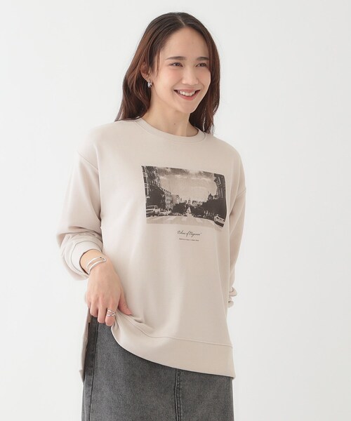 SHOO・LA・RUE(シューラルー)の「【洗える/S-LL】選べる3柄 グラフィックスウェット(Tシャツ/カットソー・レディース・グレー系1/ライトイエロー系2/ライトグレー系2/グレー系その他/ホワイト系3/ベージュ系その他5・01/02/03/04)」の17枚目の写真
