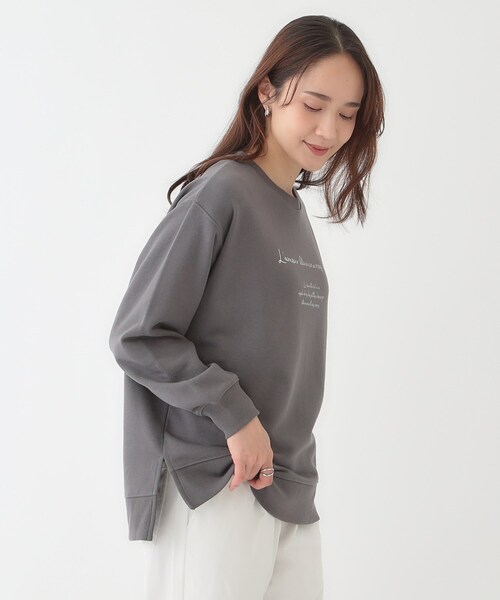 SHOO・LA・RUE(シューラルー)の「【洗える/S-LL】選べる3柄 グラフィックスウェット(Tシャツ/カットソー・レディース・グレー系1/ライトイエロー系2/ライトグレー系2/グレー系その他/ホワイト系3/ベージュ系その他5・01/02/03/04)」の22枚目の写真