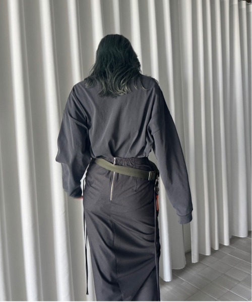 スカート ameri STRIPE DARWSTRING LONG SKIRT STRIPE DARWSTRING LONG SKIRT（スカート）｜Ameri（アメリ）の