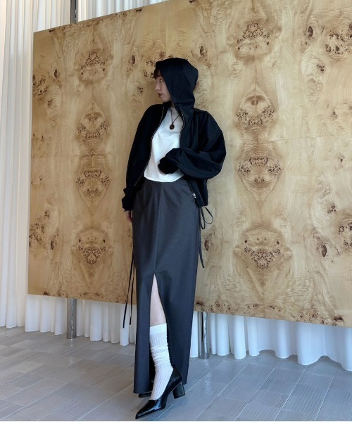 スカート ameri STRIPE DARWSTRING LONG SKIRT STRIPE DARWSTRING LONG SKIRT（スカート）｜Ameri（アメリ）の