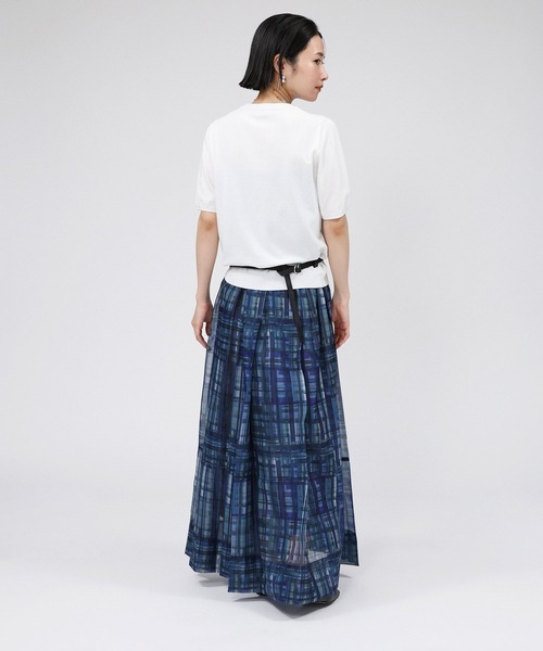 BABYLONE（バビロン）の「ファインゲージニットT（Tシャツ/カットソー・レディース・ライム/ホワイト/ブラック・フリー）」の5枚目の写真