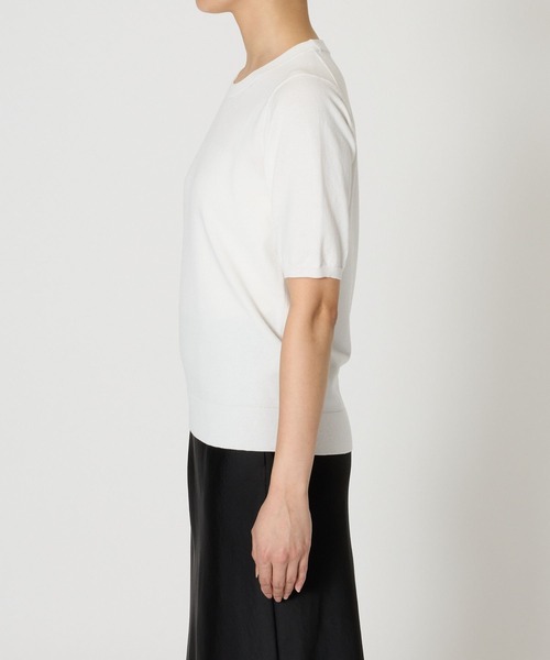 BABYLONE（バビロン）の「ファインゲージニットT（Tシャツ/カットソー・レディース・ライム/ホワイト/ブラック・フリー）」の16枚目の写真