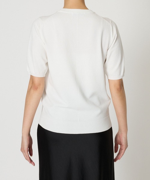 BABYLONE（バビロン）の「ファインゲージニットT（Tシャツ/カットソー・レディース・ライム/ホワイト/ブラック・フリー）」の17枚目の写真