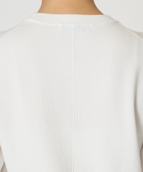 BABYLONE（バビロン）の「ファインゲージニットT（Tシャツ/カットソー・レディース・ライム/ホワイト/ブラック・フリー）」の10枚目の写真