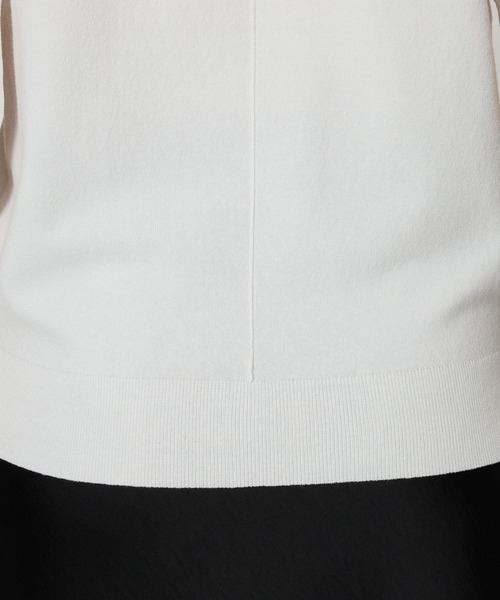 BABYLONE（バビロン）の「ファインゲージニットT（Tシャツ/カットソー・レディース・ライム/ホワイト/ブラック・フリー）」の13枚目の写真