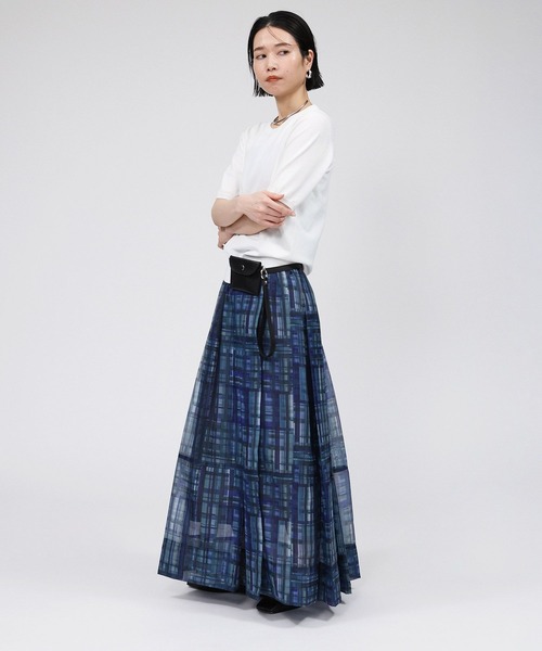 BABYLONE（バビロン）の「ファインゲージニットT（Tシャツ/カットソー・レディース・ライム/ホワイト/ブラック・フリー）」の4枚目の写真