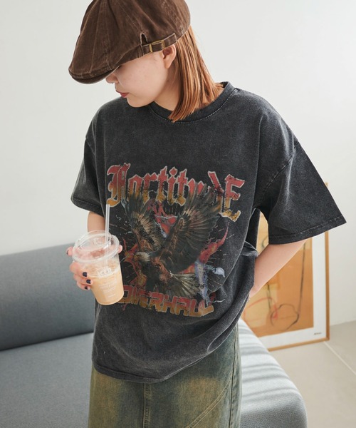 WEGO（ウィゴー）の「WEGO/ヴィンテージウォッシュグラフィックBIGT（Tシャツ/カットソー・レディース・その他6/その他4/その他1/その他2/その他3/その他5/その他7/その他9/その他8/その他10/その他11/その他12/その他13/その他14/その他16/その他15・FREE）」の2枚目の写真