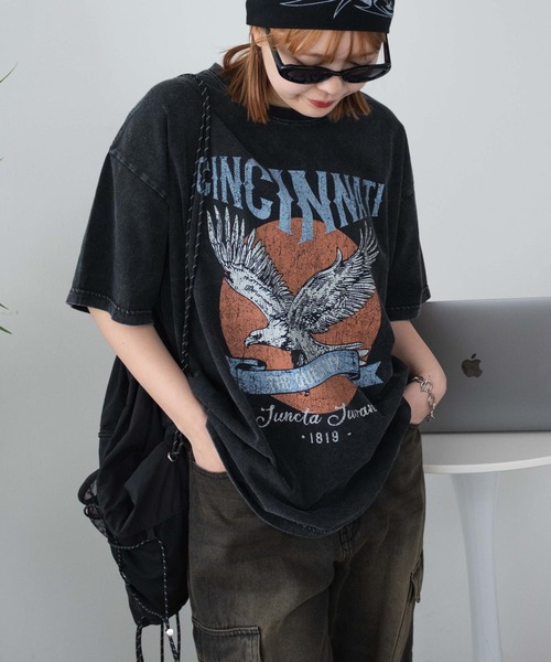 WEGO（ウィゴー）の「WEGO/ヴィンテージウォッシュグラフィックBIGT（Tシャツ/カットソー・レディース・その他6/その他4/その他1/その他2/その他3/その他5/その他7/その他9/その他8/その他10/その他11/その他12/その他13/その他14/その他16/その他15・FREE）」の8枚目の写真