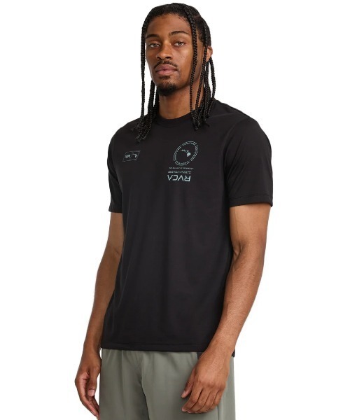 RVCA(ルーカ)の「RVCA メンズ HAWAII MARK SS Tシャツ 【2025年春夏モデル】/ルーカHAWAIIコレクションロゴプリント半袖Tシャツ(Tシャツ/カットソー・メンズ・ブラック/グレー・SMALL/MEDIUM/LARGE/X-LARGE)」の4枚目の写真