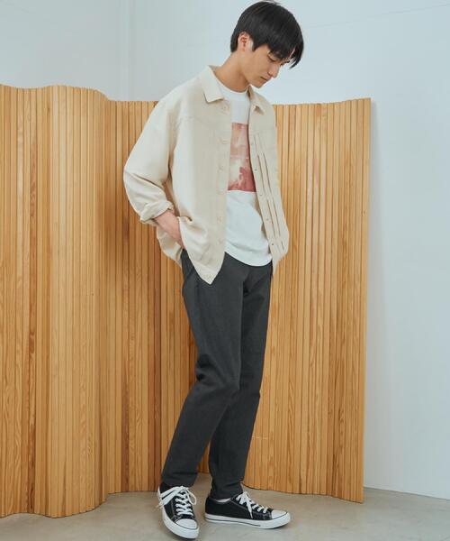 THE SHOP TK （ザ ショップ ティーケー ）の「パナマメッシュトラッカージャケット セットアップ可（ブルゾン・メンズ・アイボリー/ダークブラウン/ブラック・02/03）」の6枚目の写真