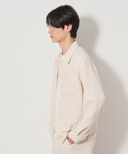 THE SHOP TK （ザ ショップ ティーケー ）の「パナマメッシュトラッカージャケット セットアップ可（ブルゾン・メンズ・アイボリー/ダークブラウン/ブラック・02/03）」の10枚目の写真