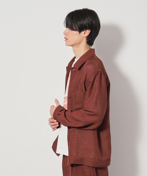 THE SHOP TK （ザ ショップ ティーケー ）の「パナマメッシュトラッカージャケット セットアップ可（ブルゾン・メンズ・アイボリー/ダークブラウン/ブラック・02/03）」の20枚目の写真