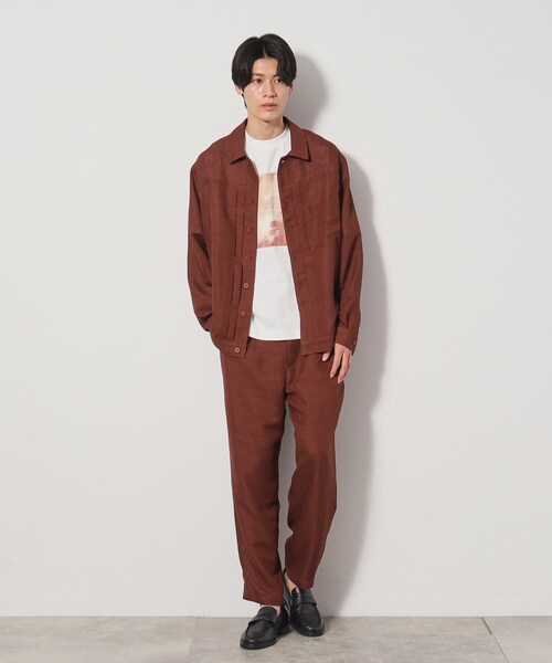 THE SHOP TK （ザ ショップ ティーケー ）の「パナマメッシュトラッカージャケット セットアップ可（ブルゾン・メンズ・アイボリー/ダークブラウン/ブラック・02/03）」の22枚目の写真