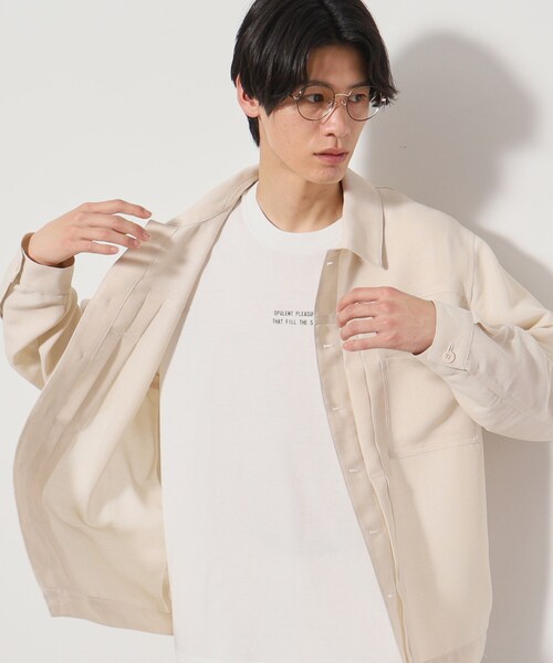 THE SHOP TK （ザ ショップ ティーケー ）の「パナマメッシュトラッカージャケット セットアップ可（ブルゾン・メンズ・アイボリー/ダークブラウン/ブラック・02/03）」の4枚目の写真