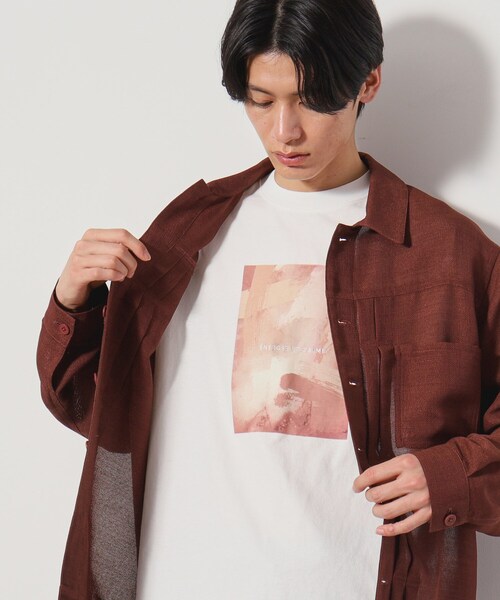 THE SHOP TK （ザ ショップ ティーケー ）の「パナマメッシュトラッカージャケット セットアップ可（ブルゾン・メンズ・アイボリー/ダークブラウン/ブラック・02/03）」の5枚目の写真