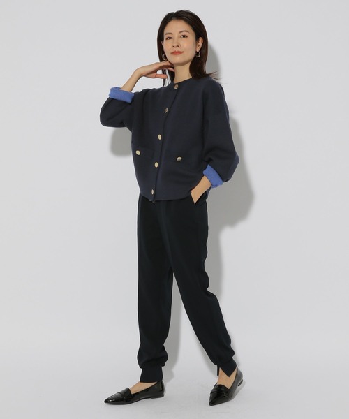 Elura（エルーラ）の「ダブルフェイスボタンカーディガン/324912（カーディガン/ボレロ・レディース・ライトグレー/ネイビー/オフホワイト・FREE）」の20枚目の写真