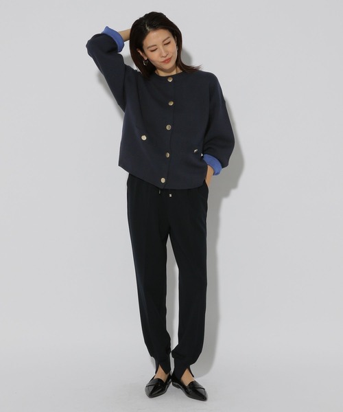 Elura（エルーラ）の「ダブルフェイスボタンカーディガン/324912（カーディガン/ボレロ・レディース・ライトグレー/ネイビー/オフホワイト・FREE）」の19枚目の写真