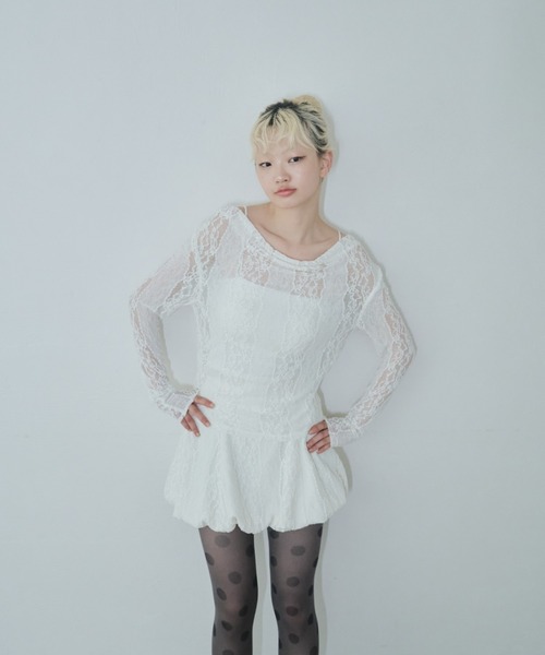 Smyeon(スミョン)の「Lace balloon skirt/レースバルーンスカート(スカート・レディース・ホワイト・FREE)」の20枚目の写真