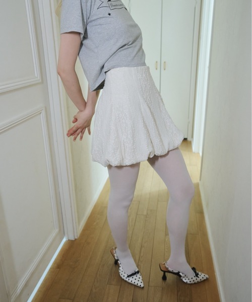 Smyeon(スミョン)の「Lace balloon skirt/レースバルーンスカート(スカート・レディース・ホワイト・FREE)」の6枚目の写真