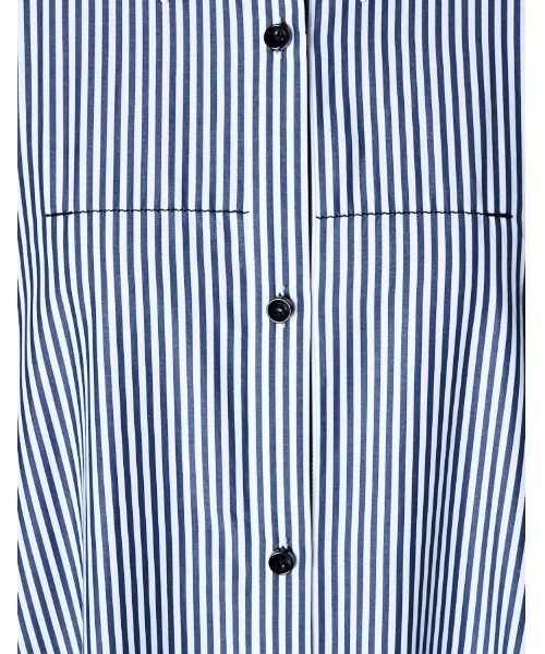 RUMCHE(ラムシェ)の「Stripe Piping Gathered Shirt Dress / ストライプパイピングギャザードレス(ワンピース・レディース・ホワイト系その他/ホワイト系その他2・FREE)」の8枚目の写真