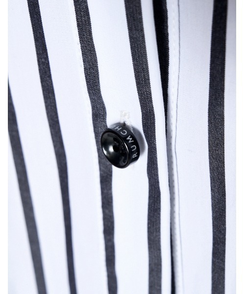 RUMCHE(ラムシェ)の「Stripe Piping Gathered Shirt Dress / ストライプパイピングギャザードレス(ワンピース・レディース・ホワイト系その他/ホワイト系その他2・FREE)」の18枚目の写真