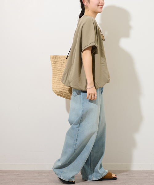 JOURNAL STANDARD relume(ジャーナルスタンダード レリューム)の「《追加》コクーンフォルムプルオーバー(Tシャツ/カットソー・レディース・オリーブ/ブラック/チャコールグレー・FREE)」の10枚目の写真
