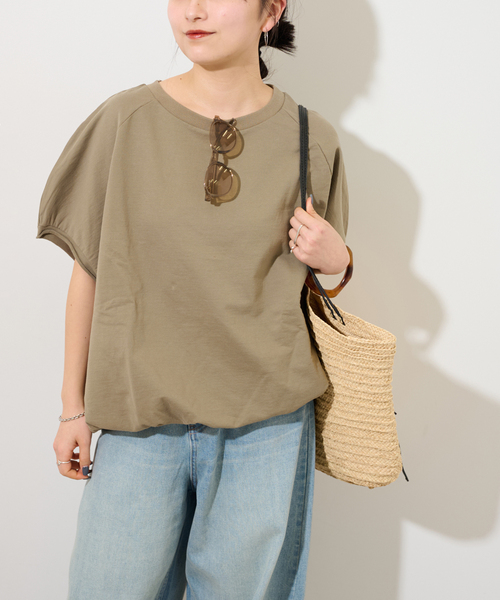 JOURNAL STANDARD relume(ジャーナルスタンダード レリューム)の「《追加》コクーンフォルムプルオーバー(Tシャツ/カットソー・レディース・オリーブ/ブラック/チャコールグレー・FREE)」の12枚目の写真