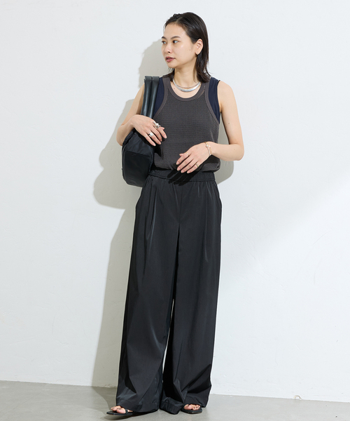 JOURNAL STANDARD(ジャーナルスタンダード)の「《追加2》【洗える】イージータックワイドパンツ(その他パンツ・レディース・ブラック/ベージュ・36/38)」の3枚目の写真