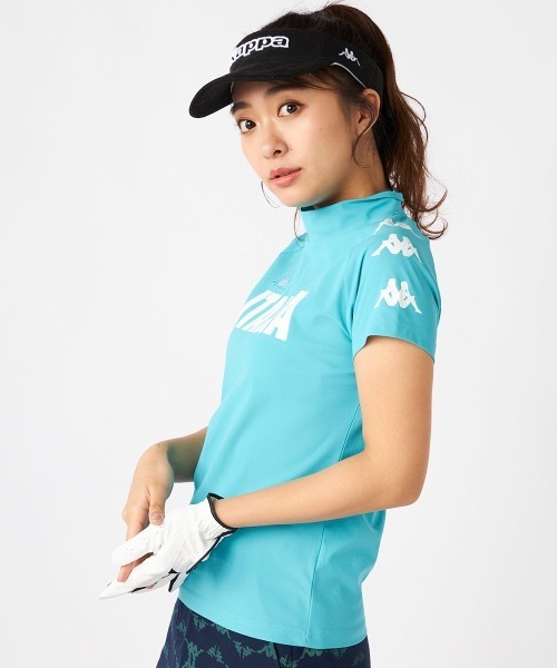 カッパゴルフ モックネック ネイビー Lサイズ Kaepa GOLF 半袖