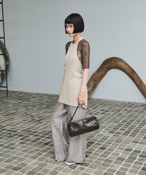 AIC.（エーアイシー）の「クラッシュレザーラウンドフォルムバッグ（ハンドバッグ・レディース・ライトグリーン/ブラウン・FREE）」の16枚目の写真