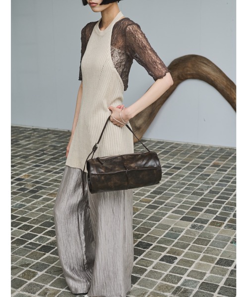 AIC.（エーアイシー）の「クラッシュレザーラウンドフォルムバッグ（ハンドバッグ・レディース・ライトグリーン/ブラウン・FREE）」の17枚目の写真