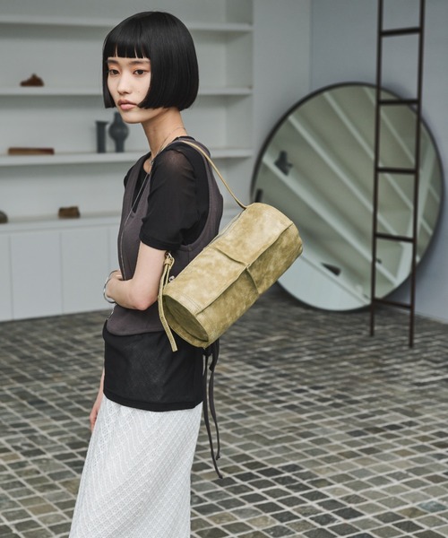 AIC.（エーアイシー）の「クラッシュレザーラウンドフォルムバッグ（ハンドバッグ・レディース・ライトグリーン/ブラウン・FREE）」の18枚目の写真