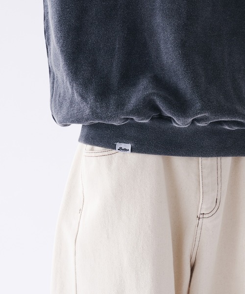 Adoon plain(アドーンプレーン)の「Shallow V-neck Short Sleeve Sweat / 浅Vネック裏毛半袖スウェットTシャツ(Tシャツ/カットソー・メンズ・ブラック/レッド/ネイビー・MEDIUM/LARGE)」の18枚目の写真