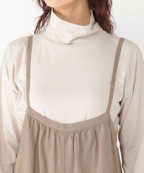 studio CLIP(スタディオクリップ)の「【リネン100%】バルーンサロペット(サロペット/オーバーオール・レディース・モカ/ブラック・FREE)」の21枚目の写真