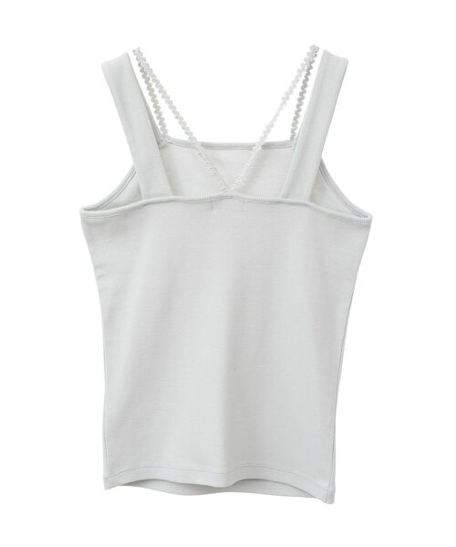 earth music&ecology（アースミュージックアンドエコロジー）の「ホルターレースキャミソール（キャミソール・レディース・アイボリー/ライトグレー/ミント/ブラック・S/M）」の15枚目の写真