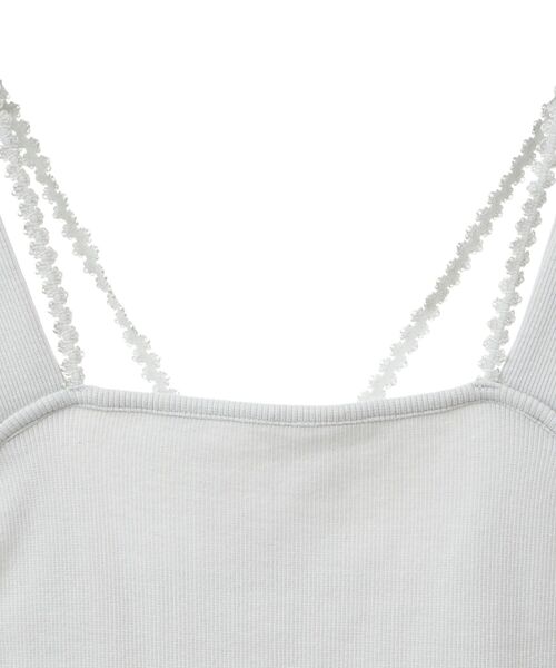 earth music&ecology（アースミュージックアンドエコロジー）の「ホルターレースキャミソール（キャミソール・レディース・アイボリー/ライトグレー/ミント/ブラック・S/M）」の16枚目の写真