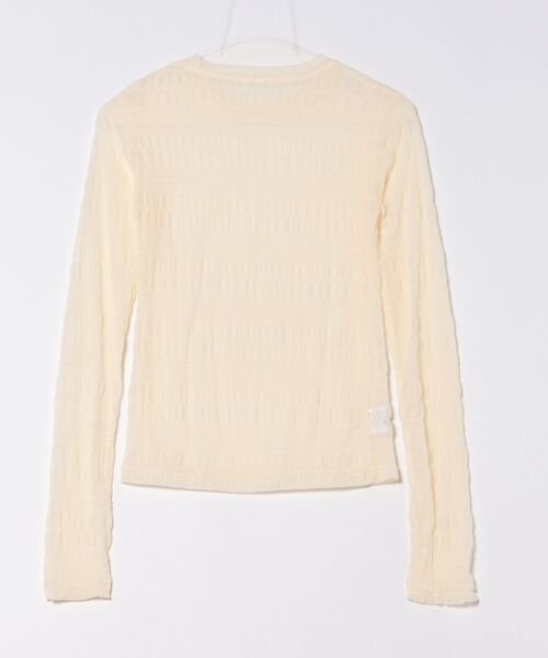 UP START(アップスタート)の「【LAMPOON】シャーリングチュールトップス(Tシャツ/カットソー・レディース・ベージュ/ホワイト/ブラック/モカ・FREE)」の17枚目の写真