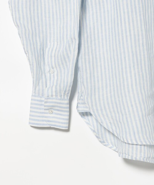 LACOSTE（ラコステ）の「LACOSTE / リネン ストライプ オーバー サイズ シャツ（シャツ/ブラウス・レディース・グリーン/サックスブルー・34）」の12枚目の写真