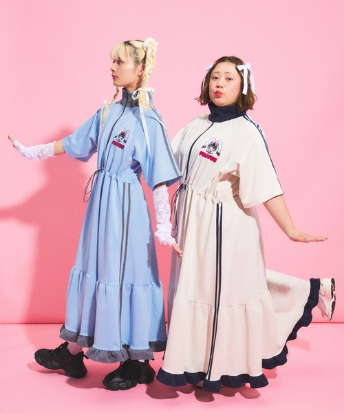 PUNYUS（プニュズ）の「Rabbit girl半袖トラックワンピース